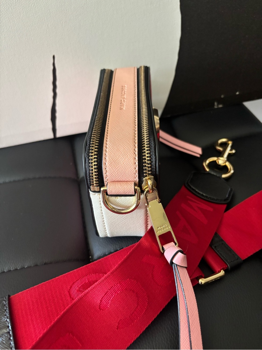 Marc Jacobs Red Snapshot Camera Crossbody with Wide Logo Strap - Picture 5 of 12